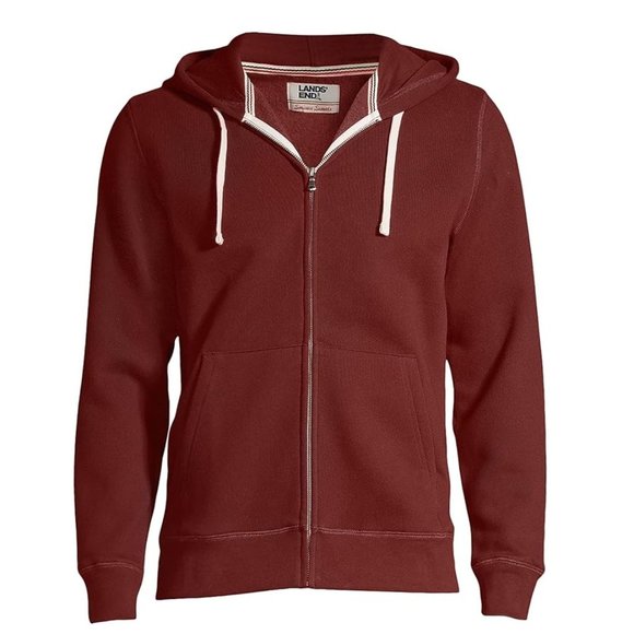 NWT Lands End Men's Serious Sweats Full Zip Midweight Hoodie Size L $100 FLG264 - Picture 5 of 5